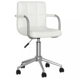 fehér műbőr forgó étkezőszék