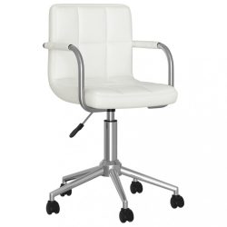 fehér műbőr forgó étkezőszék