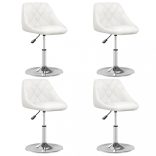 4 db fehér műbőr étkezőszék