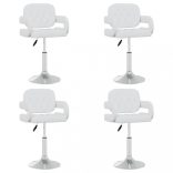 4 db fehér forgó műbőr étkezőszék