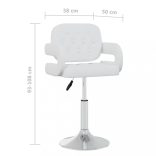 4 db fehér forgó műbőr étkezőszék