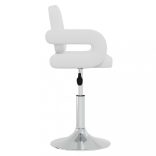 6 db fehér műbőr forgó étkezőszék