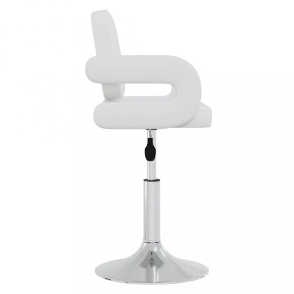 6 db fehér műbőr forgó étkezőszék