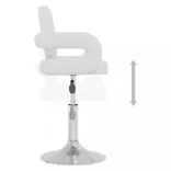 6 db fehér műbőr forgó étkezőszék