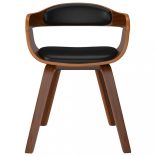 fekete műbőr és hajlított fa étkezőszék