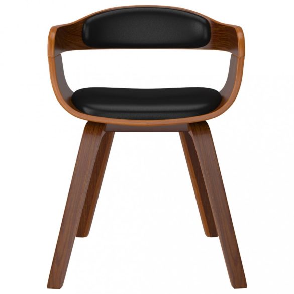 fekete műbőr és hajlított fa étkezőszék