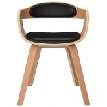 fekete műbőr és hajlított fa étkezőszék