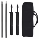 fotóstúdió-felszerelés lámpákkal, háttérrel és reflektorral