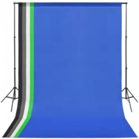fotóstúdiószett softbox lámpával, háttérrel és reflektorral