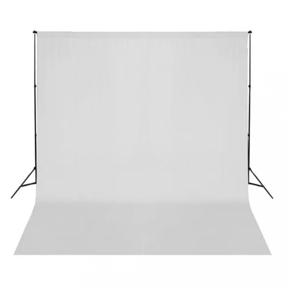 fotóstúdiószett lámpákkal, háttérrel és reflektorral