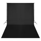 fotóstúdiószett lámpákkal, háttérrel és reflektorral