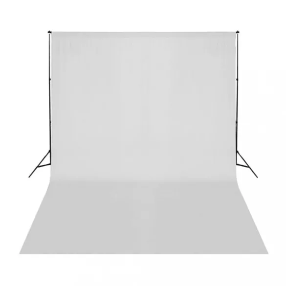 fotóstúdiószett lámpákkal, háttérrel és reflektorral