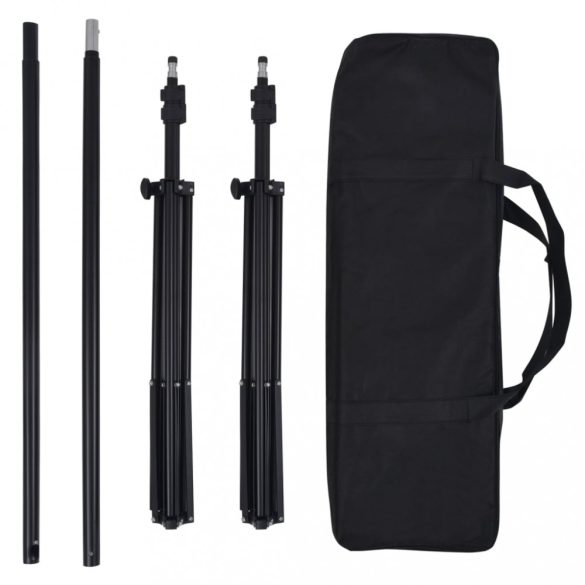 fotóstúdió-felszerelés lámpákkal, háttérrel és reflektorral