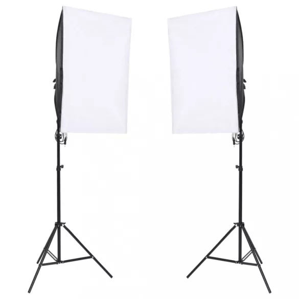 fotóstúdió-felszerelés lámpákkal és háttérrel