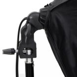 fotóstúdió-felszerelés lámpákkal és háttérrel