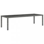 9 részes szürke kültéri polyrattan étkezőszett párnákkal