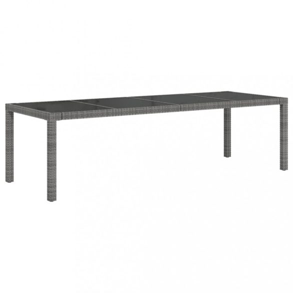 9 részes szürke kültéri polyrattan étkezőszett párnákkal