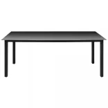 7 részes szürke polyrattan kerti étkezőgarnitúra párnákkal