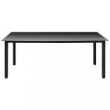 9 részes szürke polyrattan kerti étkezőgarnitúra párnákkal