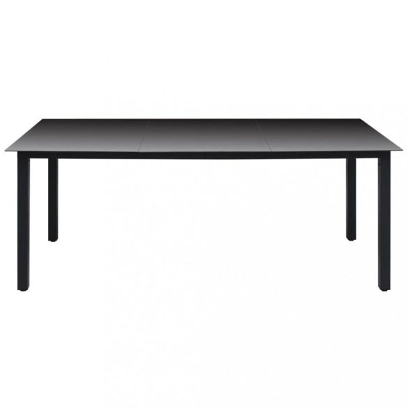 9 részes szürke polyrattan kerti étkezőgarnitúra párnákkal