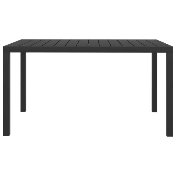 7 részes fekete polyrattan kerti étkezőgarnitúra párnákkal