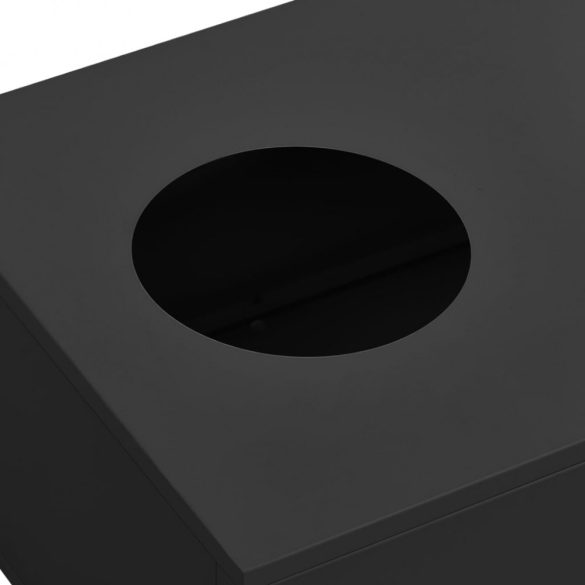 antracitszürke acél tolóajtós szekrény ültetőládával