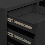 antracitszürke acél irodai szekrény ültetőládával 90x40x125 cm