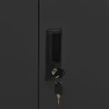 antracitszürke acél irodai szekrény ültetőládával 90x40x125 cm