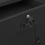 antracitszürke acél irodai szekrény ültetőládával 90x40x125 cm