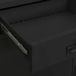 antracitszürke acél irodai szekrény ültetőládával 90x40x125 cm