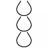 3 db ívelt napelemes medencefűtő panel 110 x 65 cm