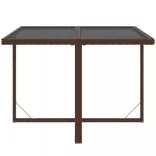 9 részes barna polyrattan kerti étkezőgarnitúra párnákkal