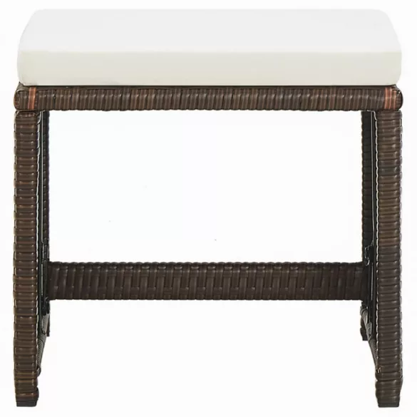 9 részes barna polyrattan kerti étkezőgarnitúra párnákkal