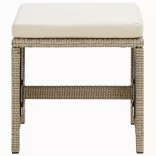 9 részes bézs polyrattan kerti étkezőgarnitúra párnákkal