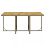 11 részes bézs polyrattan kerti étkezőgarnitúra párnákkal