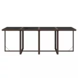 9 részes barna polyrattan kerti étkezőgarnitúra párnákkal