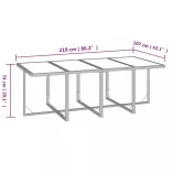 9 részes barna polyrattan kerti étkezőgarnitúra párnákkal