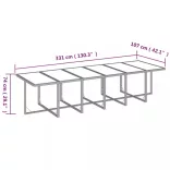 13 részes szürke polyrattan kerti étkezőgarnitúra párnákkal