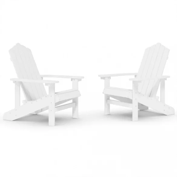 2 db fehér HDPE kerti adirondack szék