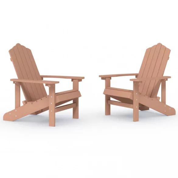 2 db barna HDPE kerti adirondack szék