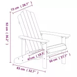 2 db barna HDPE kerti adirondack szék