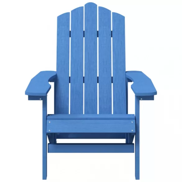 vízkék HDPE kerti adirondack szék asztallal