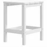 fehér HDPE kerti adirondack szék lábtartóval és asztallal