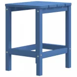 vízkék HDPE kerti adirondack székek lábtartóval és asztallal