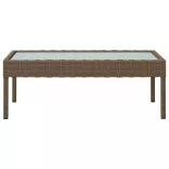 8 részes barna polyrattan kerti bútorszett párnákkal