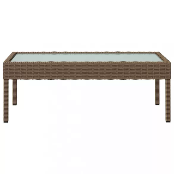 8 részes barna polyrattan kerti bútorszett párnákkal