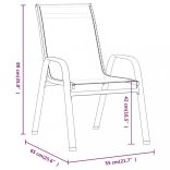 9-részes fekete-barna színű kerti étkezőgarnitúra