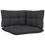 2 személyes tömör fenyőfa kerti kanapé antracitszürke párnákkal