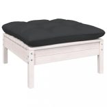 9 részes fenyőfa kerti ülőgarnitúra antracitszürke párnákkal