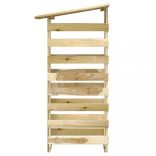 3 db impregnált fenyőfa pergola tetővel 100 x 90 x 200 cm